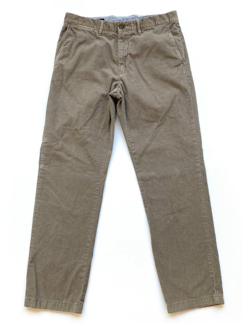 Vintage J.Crew Mens 33x32 Classic Fit Brown Taupe Corduroy Pants